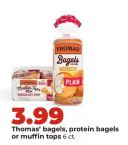 Hy-Vee Thomas' bagels, protein bagels or muffin tops offer