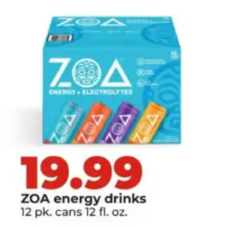 Hy-Vee Zoa energy drinks offer