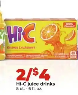 Hy-Vee Hi-C juice drinks offer