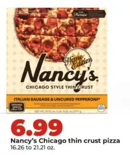 Hy-Vee Nancy's Chicago thin crust pizza offer