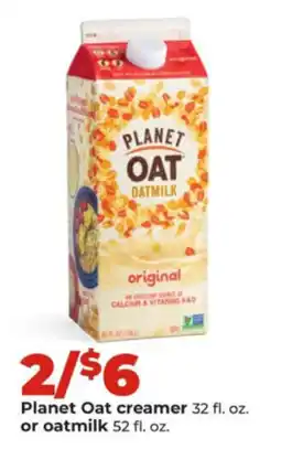 Hy-Vee Planet Oat creamer or oatmilk offer