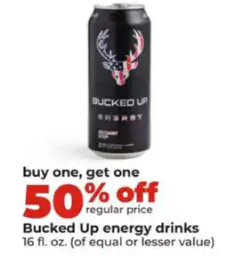 Hy-Vee Bucked Up energy drinks offer