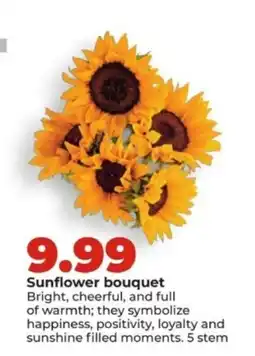 Hy-Vee Sunflower bouquet offer
