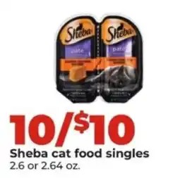 Hy-Vee Sheba cat food singles offer