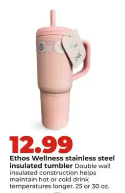 Hy-Vee Ethos Wellness stainless steel insulated tumbler offer