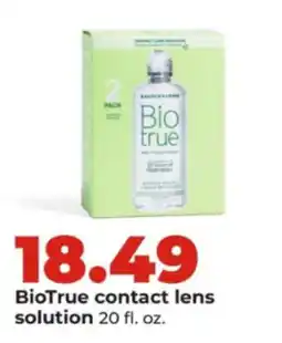 Hy-Vee Biotrue contact lens solution offer