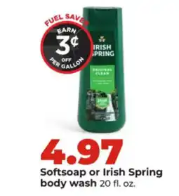 Hy-Vee Softsoap or Irish Spring body wash offer