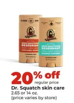 Hy-Vee Dr. Squatch skin care offer