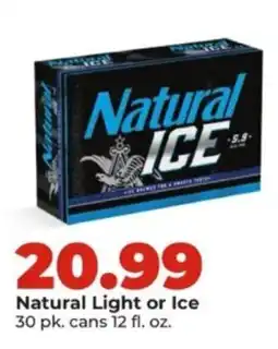 Hy-Vee Natural Light or Ice offer
