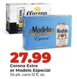 Hy-Vee Corona Extra or Modelo Especial offer