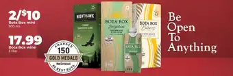 Hy-Vee Bota Box wine offer
