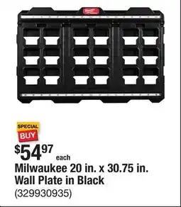 The Home Depot Milwaukee 20 in. x 30.75 in. Wall Plate in Black offer