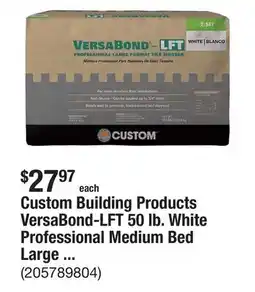 The Home Depot Custom Building Products VersaBond-LFT 50 lb. White Professional Medium Bed Large Format Tile Mortar offer