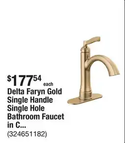 The Home Depot Delta Faryn Gold Single Handle Single Hole Bathroom Faucet in Champagne Bronze offer