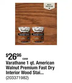 The Home Depot Varathane 1 qt. American Walnut Premium Fast Dry Interior Wood Stain (2-Pack) offer