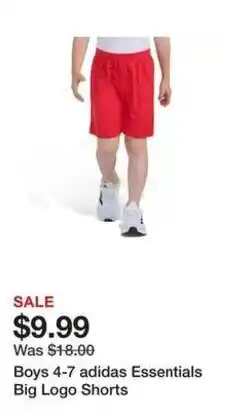 Kohl's Adidas essentials big logo shorts offer
