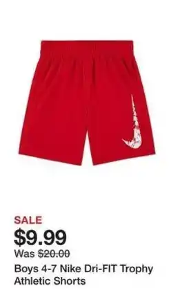 Kohl's Nike boys dri-fit trophy athletic shorts offer