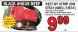 Food Bazaar Black angus beef beef ny strip loin steak (shell steak) offer