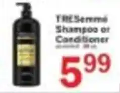 Food Bazaar TRESemmé Shampoo or Conditioner offer