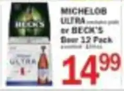 Food Bazaar Michelob Ultra or Beck's Beer offer