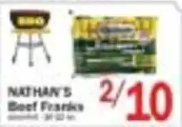 Food Bazaar Nathan's Beef Franks offer