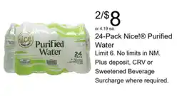 Walgreens Nice! Purified Water offer