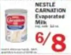Food Bazaar Nestle Carnation Evaporated Milk offer
