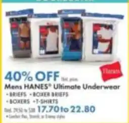 Boscov's Mens Hanes Ultimate Underwear offer