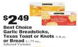 Payless Best Choice Garlic Breadsticks, Texas Toast or Knots offer