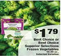 Payless Best Choice or Best Choice Superior Selections Frozen Vegetables offer
