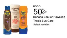 Walgreens Banana Boat or Hawaiian Tropic Sun Care offer