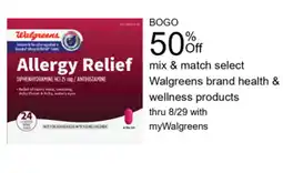 Walgreens Walgreens Allergy Relief offer