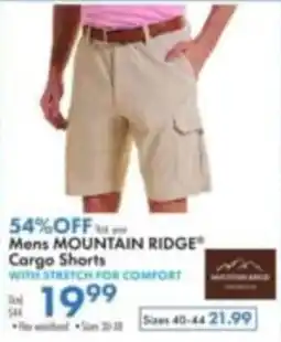 Boscov's Mens Mountain Ridge Cargo Shorts offer