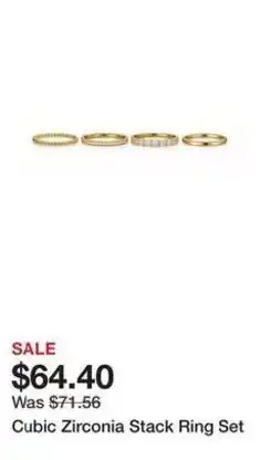 Kohl's Cubic Zirconia Stack Ring Set offer