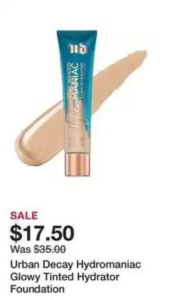 Kohl's Urban Decay Hydromaniac Glowy Tinted Hydrator Foundation offer