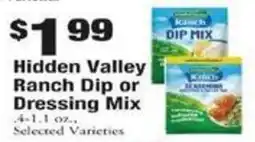 Payless Hidden Valley Ranch Dip or Dressing Mix offer