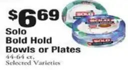 Payless Solo bold hold bowls or plates offer