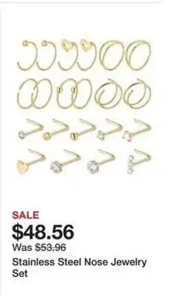 Kohl's Stainless Steel Nose Jewelry Set offer