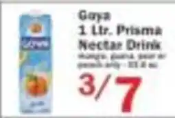 Food Bazaar Goya prisma nectar drink offer
