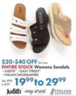 Boscov's Entire Stock Womens Sandals offer