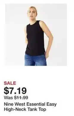 Kohl's Nine West Essential Easy High-Neck Tank Top offer