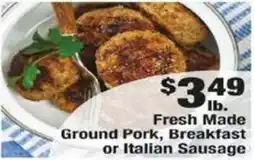 Payless Fresh Made Ground Pork, Breakfast or Italian Sausage offer