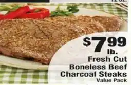 Payless Fresh Cut Boneless Beef Charcoal Steaks offer