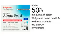 Walgreens Walgreens free+pure Allergy Relief offer