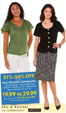 Boscov's Zac & Rachel ny collection fall related separates offer