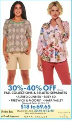 Boscov's Fall collections & related separates offer