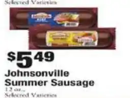 Payless Johnsonville Summer Sausage offer