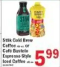 Food Bazaar Stik Cold Brew Coffee or Café Bustelo Espresso Style Iced Coffee offer