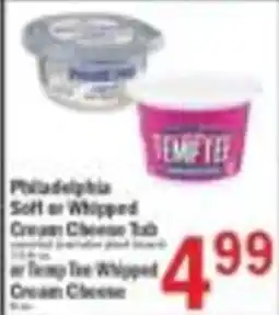 Food Bazaar Philadelphia Soft or Whipped Cream Cheese Tub offer