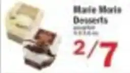 Food Bazaar Marie Marie Desserts offer